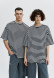 Grey melange color unisex mega oversize T-shirt 